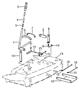 Left Mechanism Diagram and Parts List for 382 383-0350028U-0350029U-0350032U-0350033U-0350036U-0350037U-132100-132399-132383100-133100-133399-133383100-134100-134399-134383100 Cub Cadet Lawn Tractor